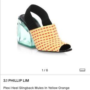 3.1 Phillip Lim Plexi Heel Slingback Mules